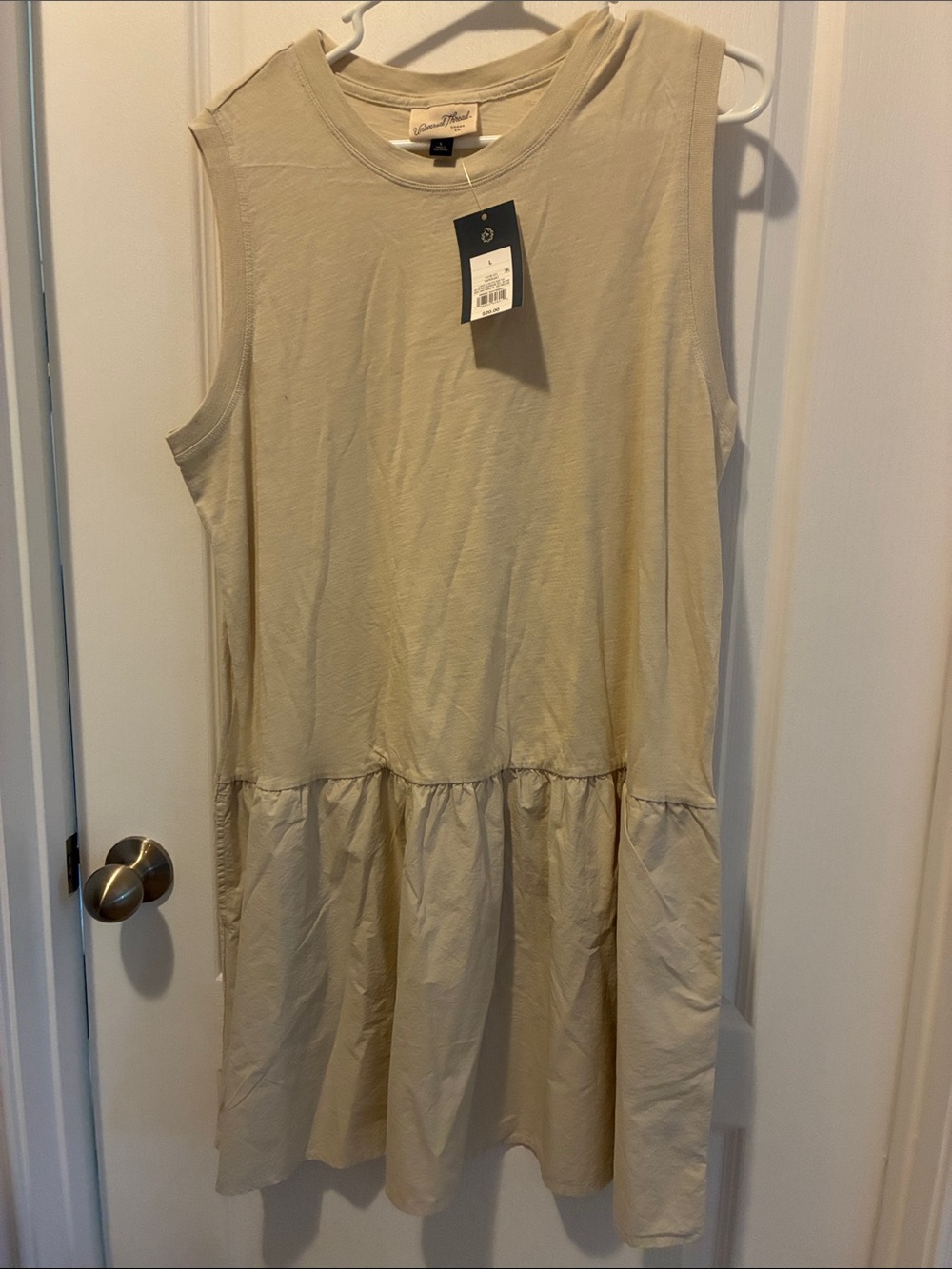 Universal Thread Sleeveless Mini Dress in Beige